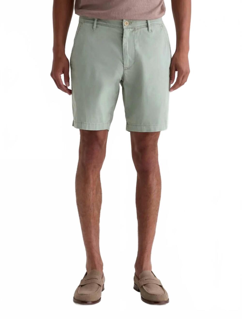 NEW AG JEANS wanderer slim trouser short in sulfur faded moss